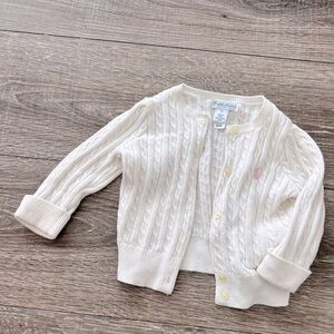 Ralph Lauren cream cardigan 6m
